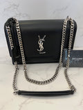 Pre Loved Saint Laurent Sunset Bag in Black (New)