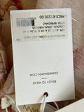 Pre Loved Zimmerman Pink Floral Dress & Jewelled Belt Size 0 U.K. 8 (New+Tag)