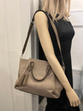 Pre Loved Louis Vuitton Mahina Haumea Bag in Two-Tone Beige