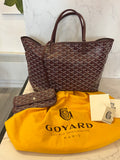 Pre Loved Goyard Saint Louis PM Tote with Pouch in Burgundy