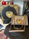 Dolce & Gabbana Devotion Shoulder Bag in Gunmetal