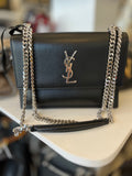 Pre Loved Saint Laurent Sunset Bag in Black (New)
