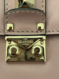 Pre Loved Valentino Garavani Rockstud Glam Bag in Poudre Leather