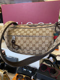Gucci GG Unisex Canvas Belt/Crossbody Bag in Beige Monogram Canvas