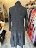 Pre Loved Issey Miyake Ash Grey Drop Waist Dress Size S-M
