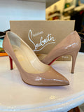 Pre Loved Christian Louboutin Pigalle 85 Nude Patent UK5.5 (excellent)