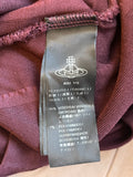 Pre Loved Vivienne Westwood Anglomania Burgundy Asymmetric Top M-L