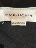 Pre Loved Victoria Beckham Long Black Wool Dress size uk10