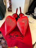 Christian Louboutin 130 Black Patent Heels UK 8