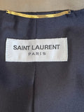 Pre Loved Saint Laurent Double Breasted Wool Trench Coat Fr 38 fits UK 10-12 (Excellent)