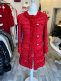 Edward Achour Red Boucle Coat (small)