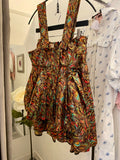 Pre Loved Marni Colourful Mosaic Metallic A-Line Trapeze Blouse Top & A-Line Pleated Skirt Suit Uk 10-12