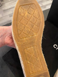 Pre Loved Chanel Cream Leather Espadrilles UK5