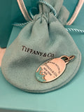Pre Loved Tiffany & Co Silver Colour Splash Tag Charm
