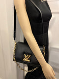 Pre Loved Louis Vuitton Twist MM Padded in Black Leather (excellent)