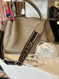 Pre Loved Prada Argilla Vitella Daino leather bag - Excellent