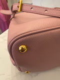Pre Loved Prada Saffiano Leather Double Bag in Light Pink (excellent)**reserved**