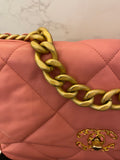 Pre Loved Chanel 19 in Pink Quilted Lambskin Leather - Excellent