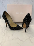 Pre Loved Jimmy Choo Anouk Suede Studded Heels UK 4