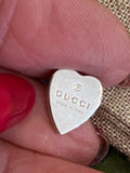 Pre Loved Gucci Silver Heart Earrings