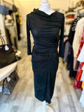 Pre Loved Vivienne Westwood Black Sparkly Asymmetric Dress
