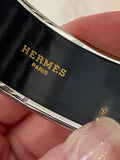 Pre Loved Hermes Qu'Importe Le Flacon Wide Enamel Bangle (excellent)