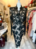 Pre Loved Alexander McQueen Black Lace Dress UK 14