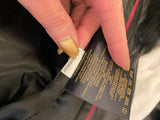 Pre Loved Burberry Black Leather Coat with Fur Trims Size 44 ( Fits Uk10 ) (excellent) .