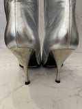 Pre Loved Dolce & Gabbana Silver Heeled Boots UK 3
