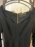 Pre Loved Ronald Mouret Black Fitted Cocktail Dress size UK8
