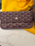 Pre Loved Goyard Saint Louis PM Tote with Pouch in Burgundy