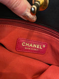 Pre Loved Chanel CC Lock Chain Shopping Tote in black calfskin (excellent) **reserved CH**
