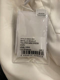 Pre Loved Self Portrait Metallic Ivory Boucle Mini Dress UK6 fits uk8 (new).