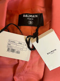 Pre Loved Balmain Salmon Pink Wool Blazer size 44 fits UK 12 (new)