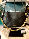 Mulberry Black M Zipped Black Calf Leather Pouch/ Shoulder Bag