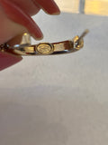 Pre Loved Chanel Gold Tone CC Crystal Drop Earrings with Marquee Cut Centre Stone - NEW