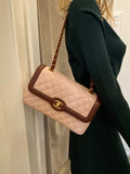 Pre Loved Chanel Single Flap Classic in Dusky Pink & Burgundy - Excellent
