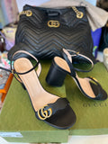 Pre Loved Gucci Marmont Sandals Block Heels UK 7
