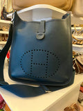Pre Loved Hermes Evelyn in Dark Teal with Palladium Hardware