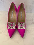 Pre Loved Manolo Blahnik Cerise Heels UK6