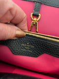 Pre Loved Louis Vuitton Capucines Bag in Black Tourillon Leather (Pristine) Gold Tone Hardware