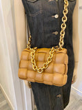 Pre Loved Bottega Veneta The Chain Padded Cassette Bag Dark Caramel (excellent)