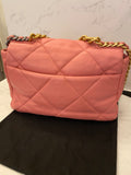 Pre Loved Chanel 19 in Pink Quilted Lambskin Leather - Excellent