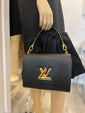 Pre Loved Louis Vuitton Twist MM in Black Epi Leather (as new)