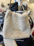 Chanel 22 in Cream Shearling (new)