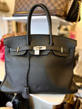 Pre Loved Hermes Birkin 35 in Black Togo Leather