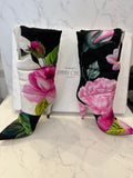 Pre Loved Jimmy Choo Floral Sara Boots UK 3.5 (New)