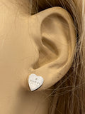 Pre Loved Gucci Silver Heart Earrings