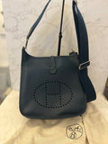 Pre Loved Hermes Evelyn in Dark Teal with Palladium Hardware