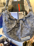 Pre Loved Louis Vuitton vintage Olympe Nimbus hobo bag, in grey leather (excellent)